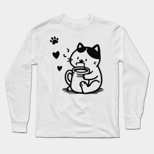 eating cat Long Sleeve T-Shirt